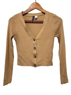 Y2K DIVIDED Ribbed Cropped Cardigan Coquette Balletcore Minimalist
